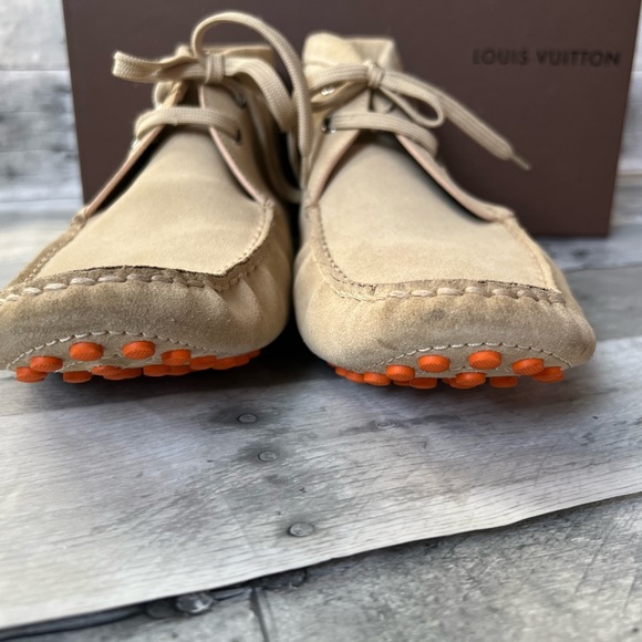 Authentic Louis Vuitton Chukka boot with Orange Logo Driving Sole Men’s 9 - Picture 15 of 16